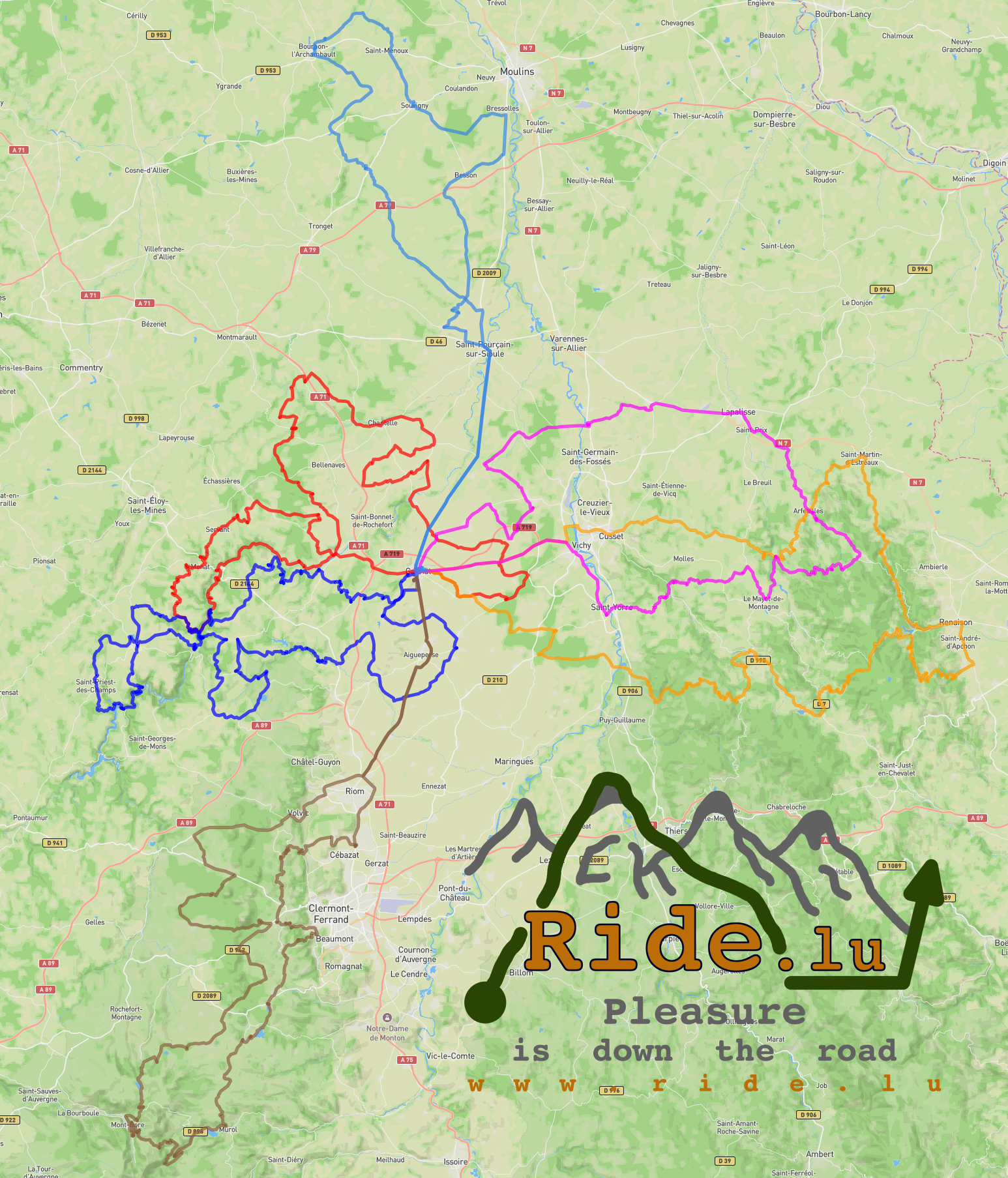 Forets Volcans et Puys Map